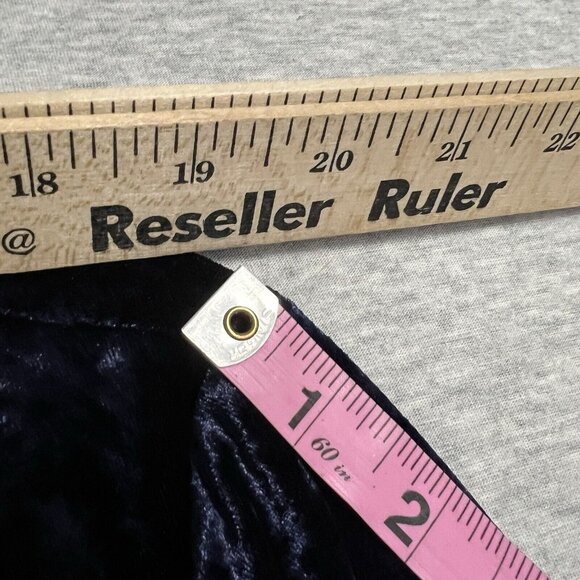 Crushed Velvet Cardigan Jacket Womens 3X Blue Whimsigoth Flowy Agnes Orinda - Picture 10 of 11